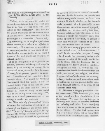 Lunar Visitor - February, 1862